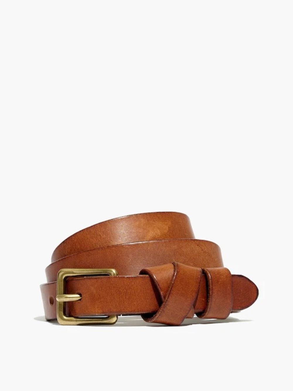 madewell | leather crisscross skinny belt - english saddle